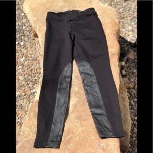 NWOT J.crew black with leather detail leggings